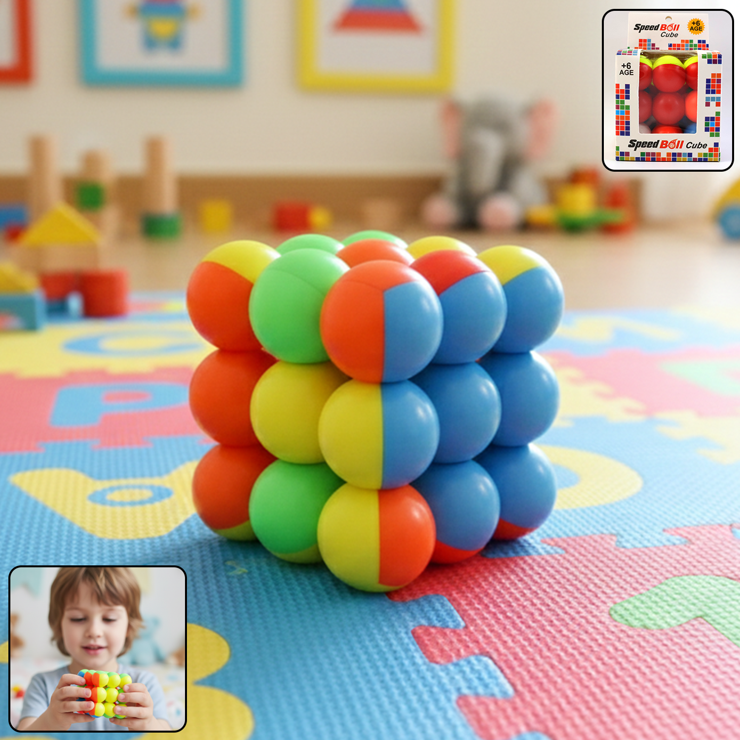 speed ball cube toy â€“ colorful puzzle cube