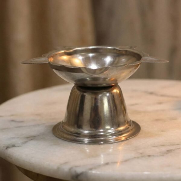 stainless steel sunflower design diya stand (big size) (1 pc)