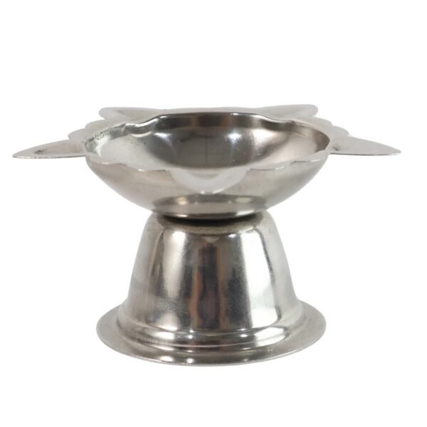 stainless steel sunflower design diya stand (big size) (1 pc)