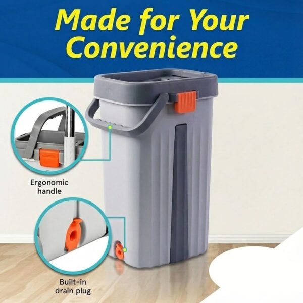 small size multipurpose flat mop cleaning bucket set