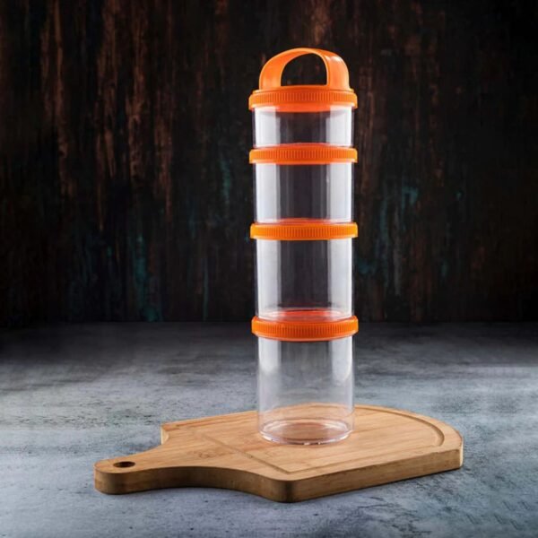 4 in 1 stackable dry fruit storage container (1 set)