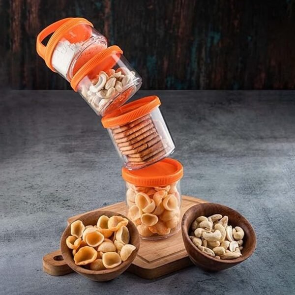 4 in 1 stackable dry fruit storage container (1 set)