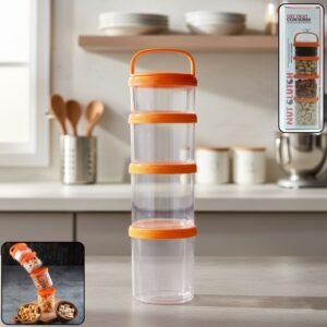 4 in 1 stackable dry fruit storage container (1 set)