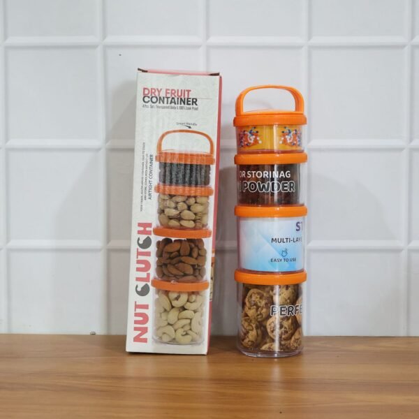 4 in 1 stackable dry fruit storage container (1 set)