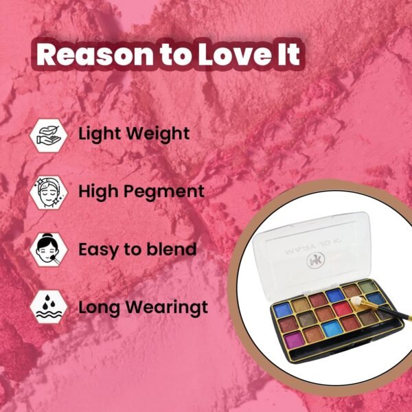 premium 18 color shimmer eyeshadow palette (12 gm / 1 pc)