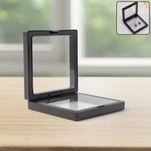 transparent jewellery display box (9x9 cm / 1 pc / mix color)