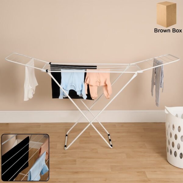 big foldable butterfly clothes drying stand with wide wings