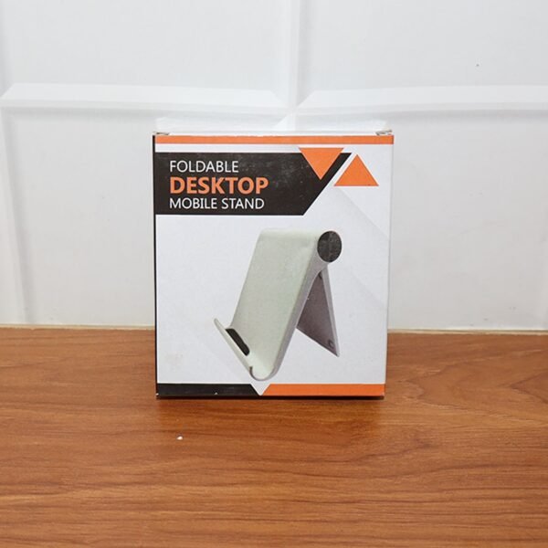 plastic foldable desktop mobile stand (1 pc / white)
