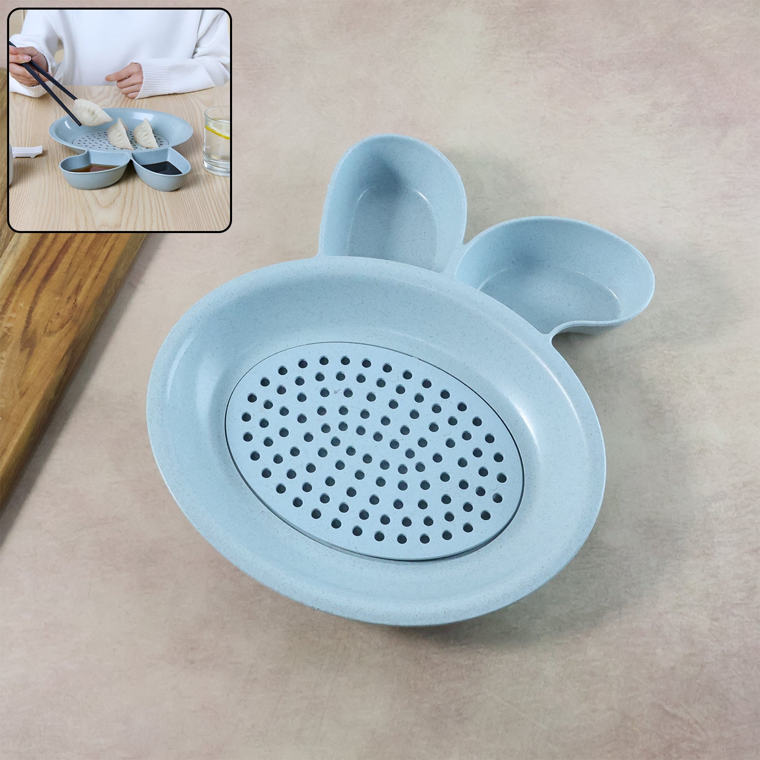 multi purpose dumpling & snack serving plate (1 pc)