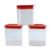 3 piece airtight food storage container set (1 set / 350 ml)