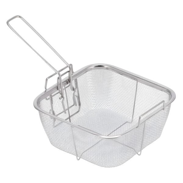 stainless steel deep fryer basket with long handle (1 pc)