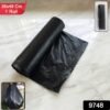 heavy duty black garbage bag roll for home & commercial waste disposal (1 roll)