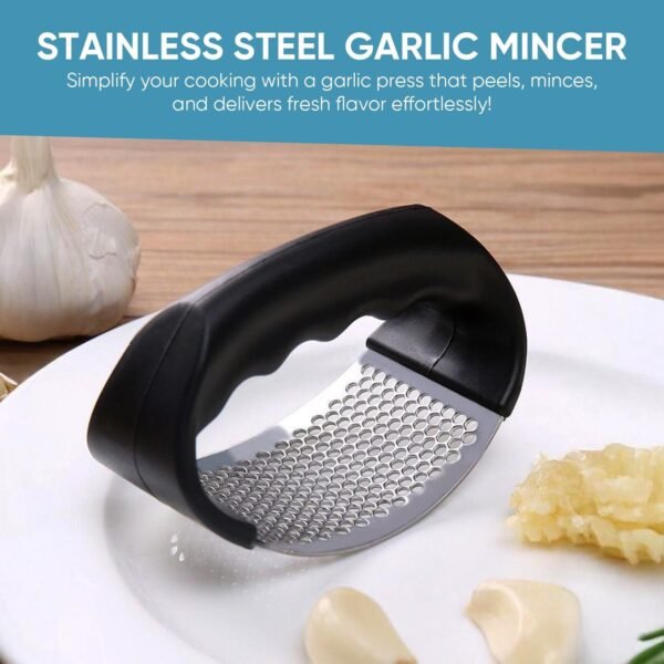 premium curved garlic press crusher (1 pc)