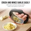 heavy duty garlic press tool with spoon set (2 pc set)