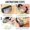 heavy duty garlic press tool with spoon set (2 pc set)