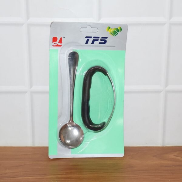 heavy duty garlic press tool with spoon set (2 pc set)