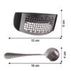heavy duty garlic press tool with spoon set (2 pc set)