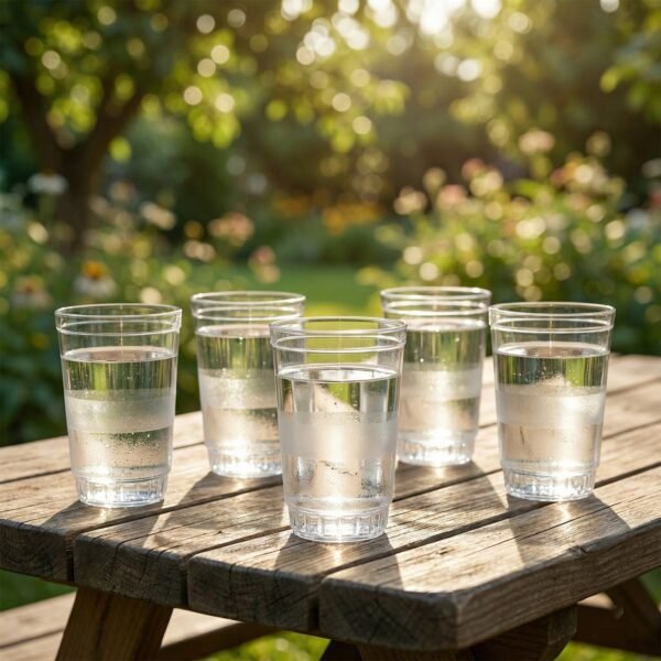 transparent janta drinking glass set (300ml, 6 pc set)