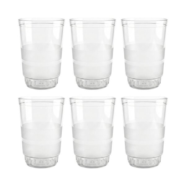 transparent janta drinking glass set (300ml, 6 pc set)