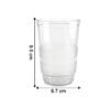 transparent janta drinking glass set (300ml, 6 pc set)