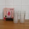transparent janta drinking glass set (300ml, 6 pc set)