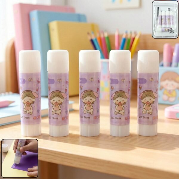 cartoon themed solid glue stick pack of 5