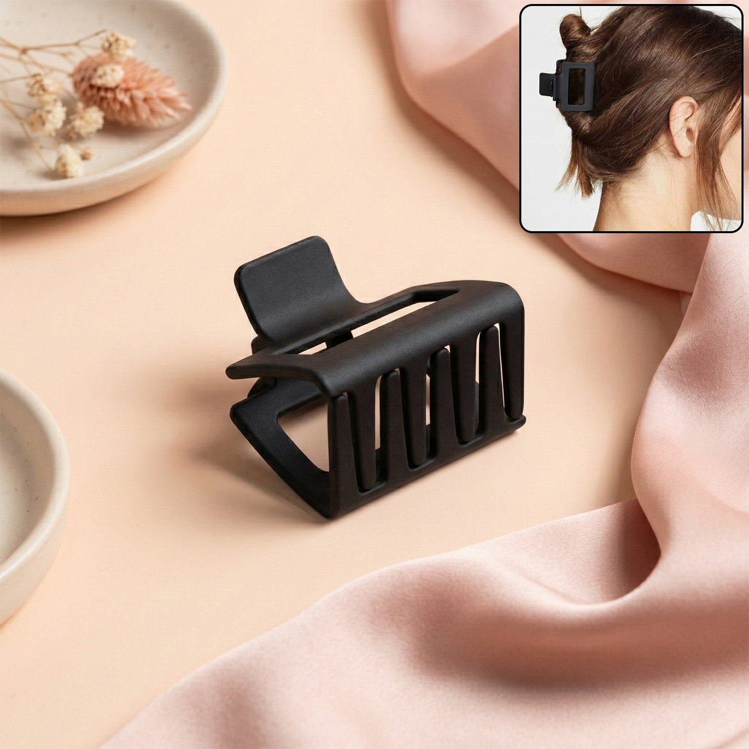 premium matte finish strong hold hair claw clip (1 pc)