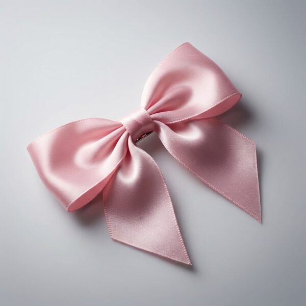 elegant satin hair bow clip for girls & women (1 pc)