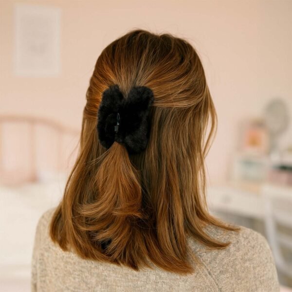big size soft faux fur hair claw clips (1 pc)
