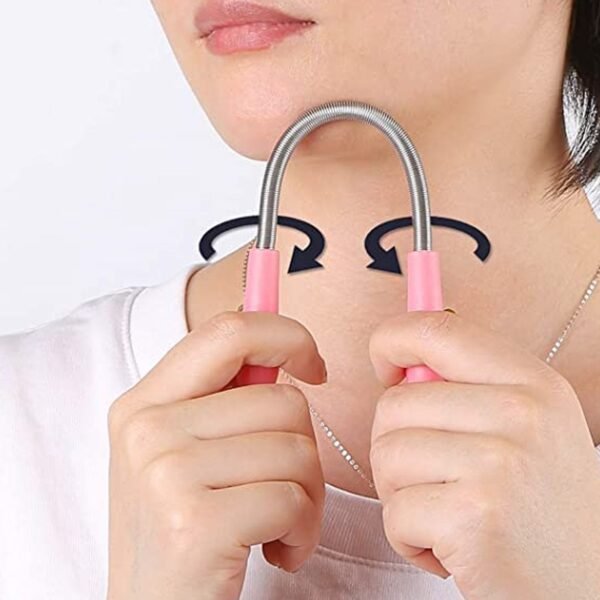 facial hair remover set spring epilator hair removal springs eyebrow razors (1 pc)