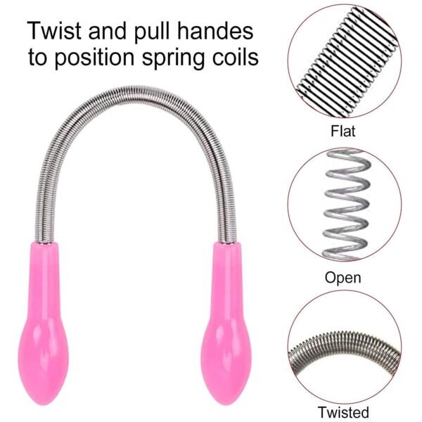 facial hair remover set spring epilator hair removal springs eyebrow razors (1 pc)