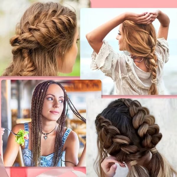 multi purpose hair styling & braiding tool set