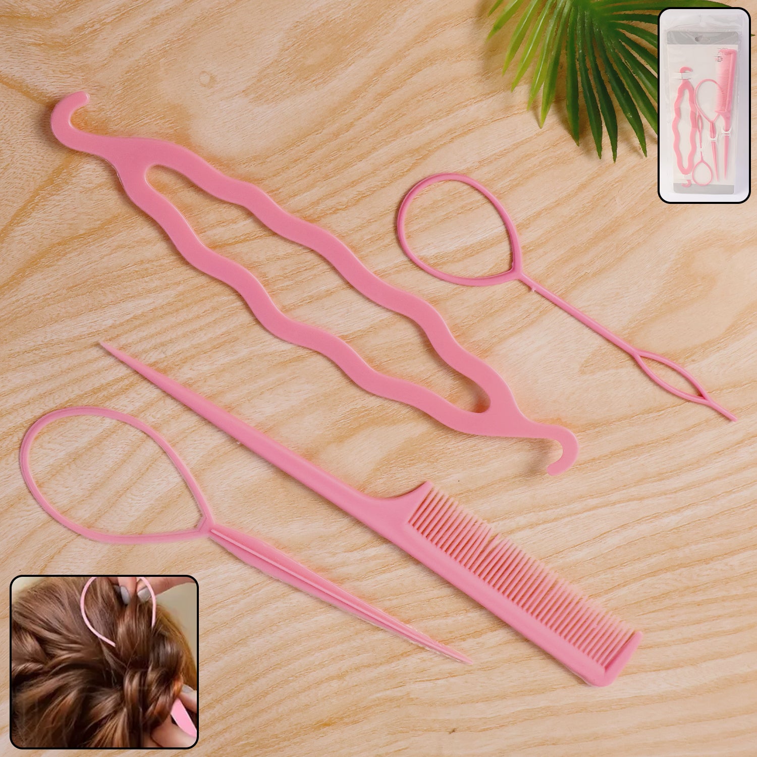 multi purpose hair styling & braiding tool set