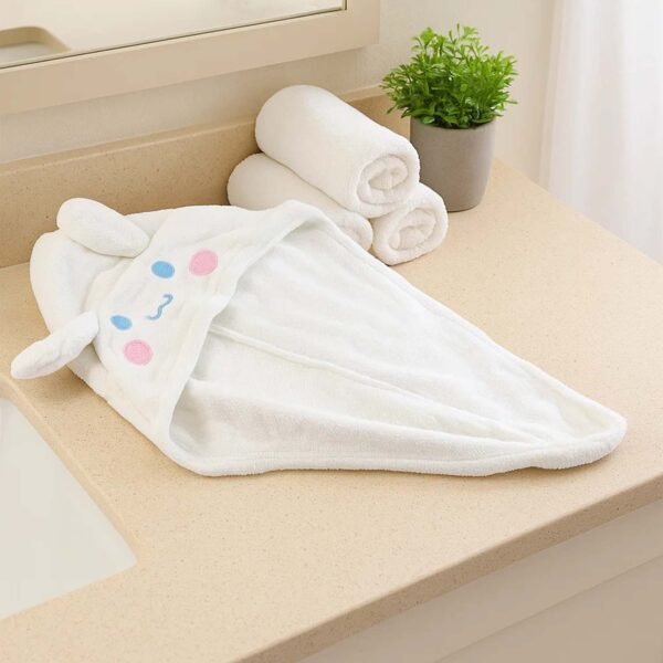 cute cartoon hooded hair drying towel cap (1 pc)