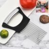 stainless steel onion cutter & vegetable slicer holder tool (1 pc)