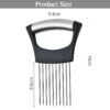 stainless steel onion cutter & vegetable slicer holder tool (1 pc)