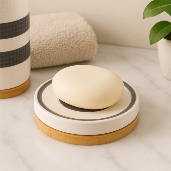 premium 3 piece ceramic bathroom accessory set