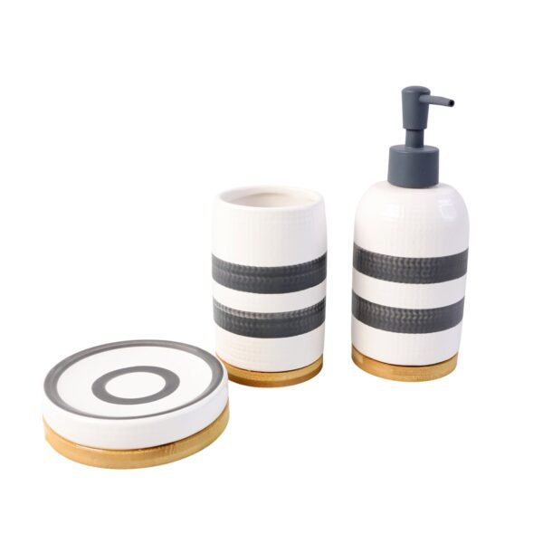 premium 3 piece ceramic bathroom accessory set