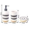 premium 3 piece ceramic bathroom accessory set