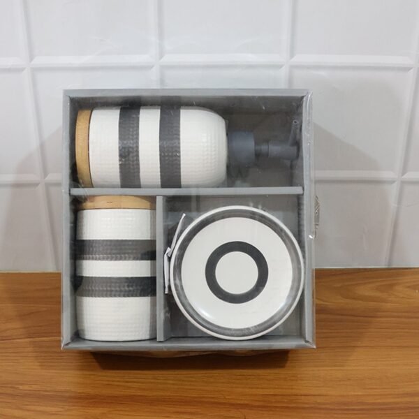 premium 3 piece ceramic bathroom accessory set