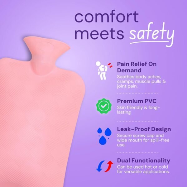 premium quality rubber hot water bag (31 x 19 cm / 1 pc)