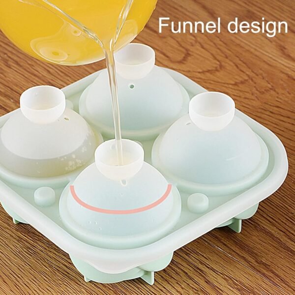 4 grid rose shape ice cube tray mold with lid