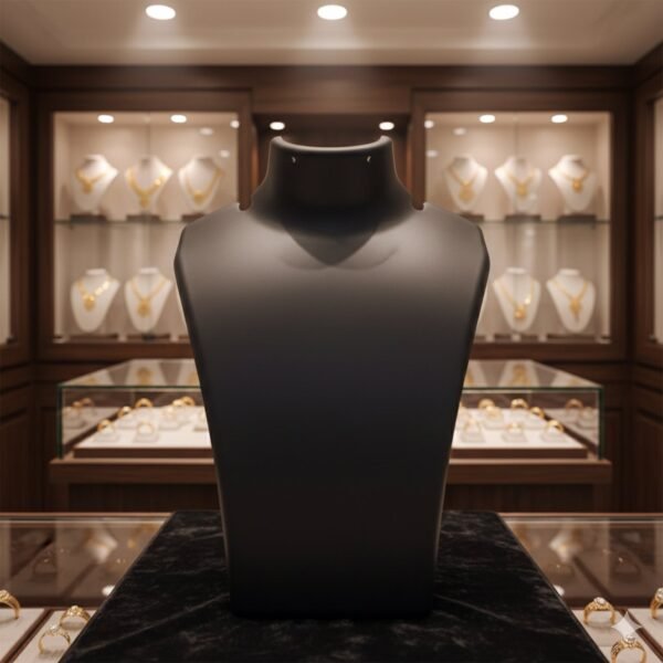 premium black necklace display stand mannequin bust (1 pc / 15x11 cm)