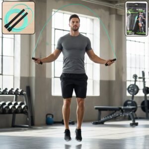 high speed skipping rope with foam padded handles (1 pc)