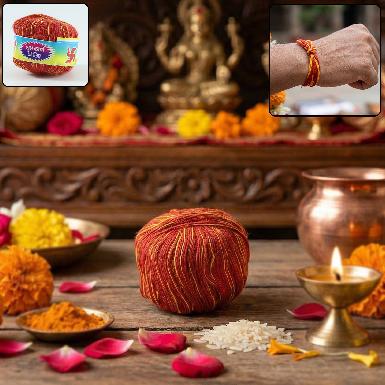 pooja kalawa moli sacred cotton thread (1 pc)