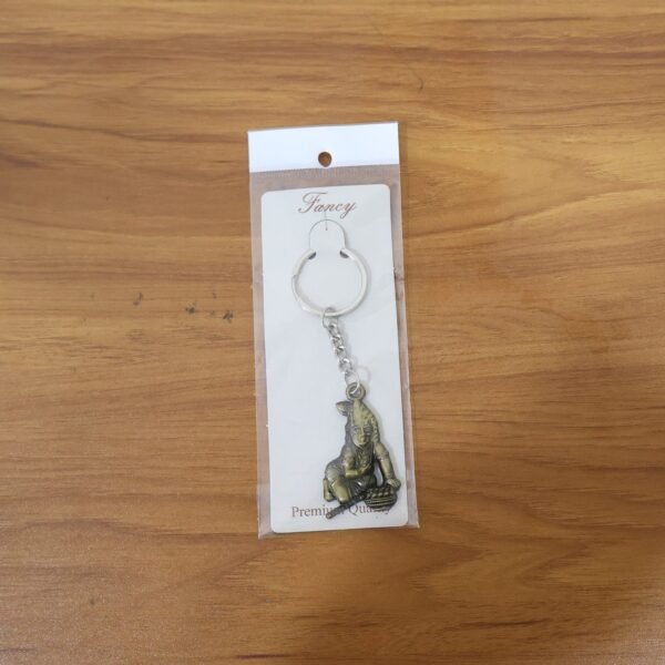 premium antique gold metal bal krishna makhan chor keychain (1 pc)