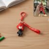 cute red hair cartoon girl silicone keychain (1 pc)