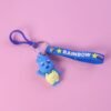 cute cartoon character keychain with silicone strap & carabiner clip â€“ 1 pc