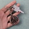 decorative metal â€œjai shree shyamâ€ keychain (1 pc)