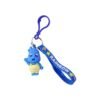 cute cartoon character keychain with silicone strap & carabiner clip â€“ 1 pc